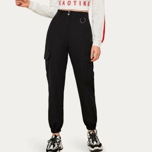 Black Jogger Cargo Pants